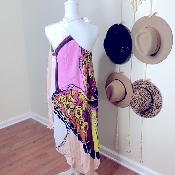 Free people one shoulde dress bold as love Butterfly print size Xs - Picture 5 of 9